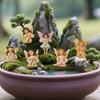 6pack Weatherproofed Resins Figurines Outdoor Fairies Garden Resin Crafts Sculptures for Outdoor Display