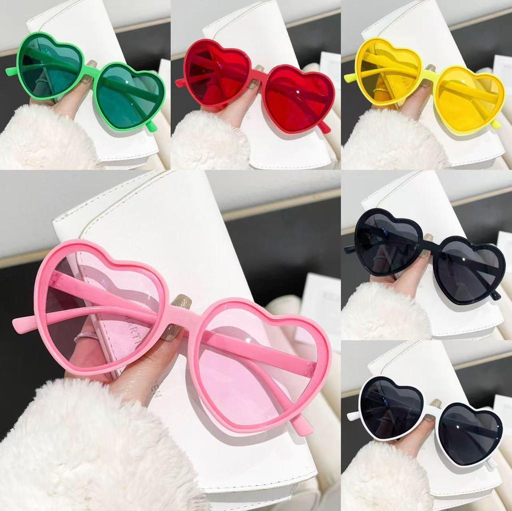 Классический бестселлер Радужные персиковые солнцезащитные очки в форме сердца - Идеально подходят для вечеринок, выпускных вечеров и модного веселья