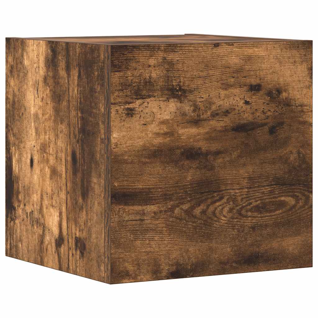 4 piece TV cabinet set smoked oak effect particleboard