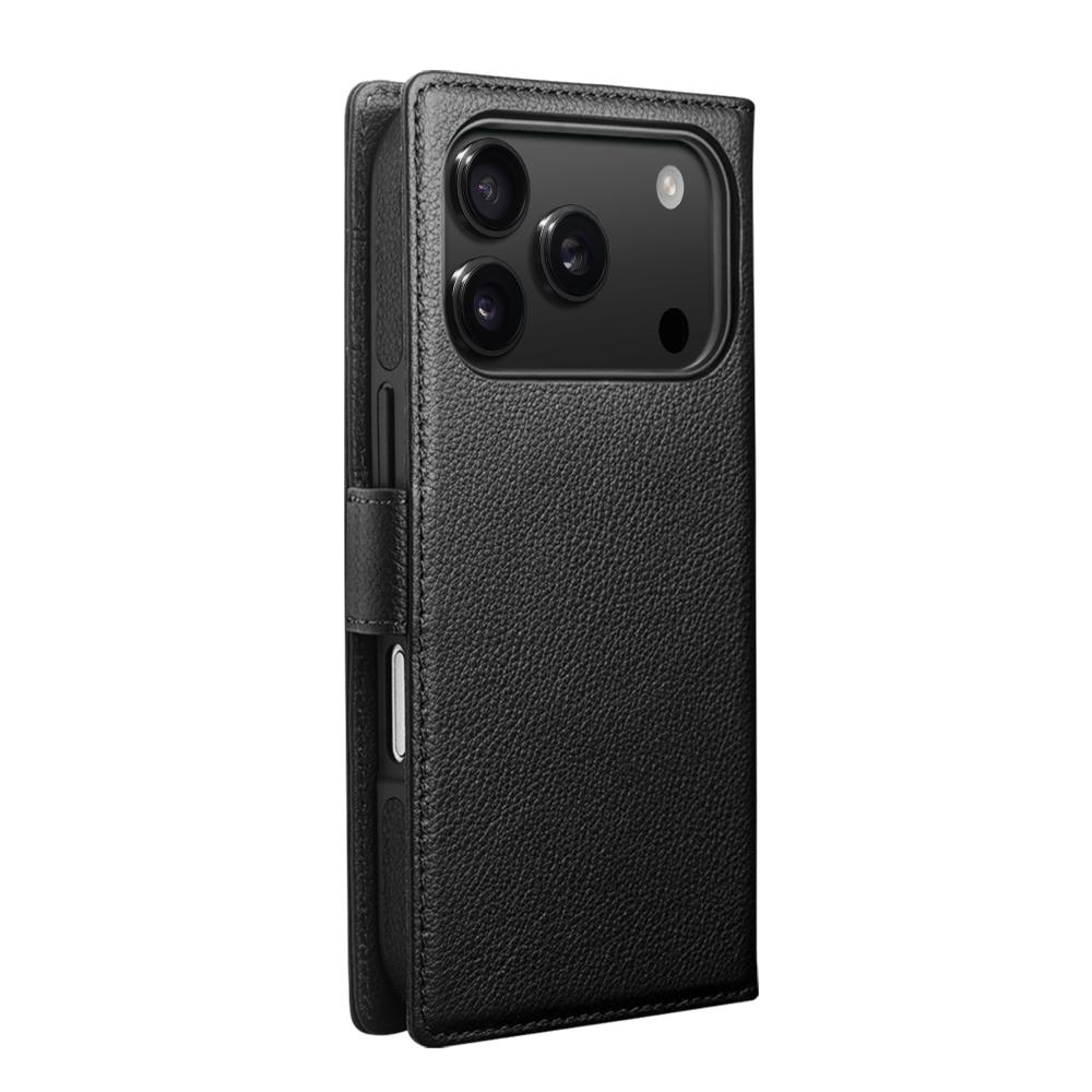 QIALINO Чехол для iPhone 17 Pro, совместимый с MagSafe, съемный кошелек-чехол для телефона из натуральной коровьей кожи