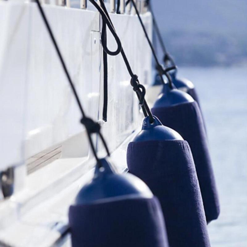 4 Pieces Boat Fenders for Docking 11x40cm with Needles and Air Pump for Boats Sport Sailboats Accessory Boat Bumpers