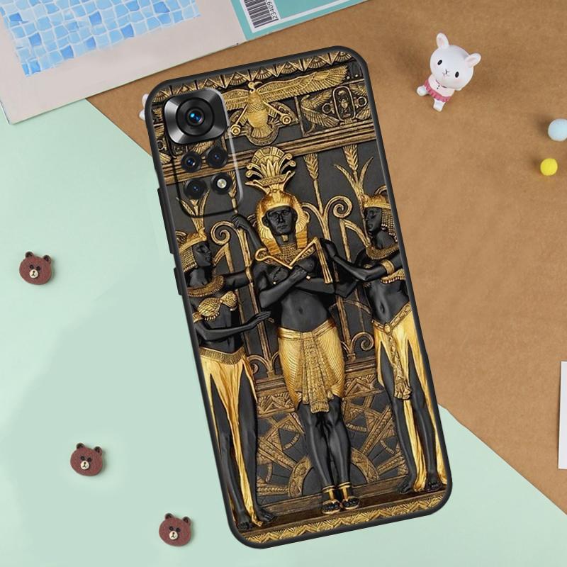 Egypt Pharaoh Mural Case For Xiaomi Redmi Note 13 14 9 10 11 12 Pro 10S 11S 12S Cover For Redmi 13C 10C 12C 14C