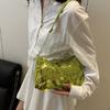 Simple Solid Color Sequin Design Women Shoulder Chain Bag For Casual Urban Outings