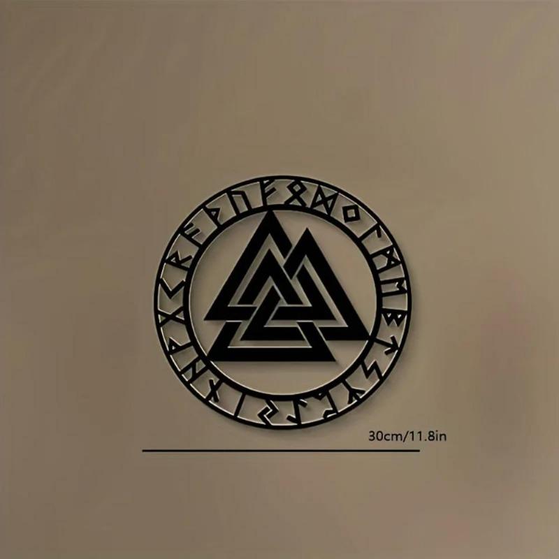 Скандинавская мифология Знак компаса викингов - Железный металлический настенный декор (Символ Одина)