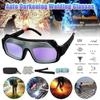 Welding Glasses Welding Goggle Protective Mask Helmet,Welder Glasses Solar Automatic Dimming Professional Eye Protection PC Glasses