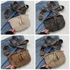 Dumpling Shape PU Leather Waist Bag Zipper Women Crossbody Bag Simple Chest Bag  Travel