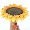 Polyresin Sunflower Bird Bath Indoor Outdoor Decorative Ornaments Bird Feeder