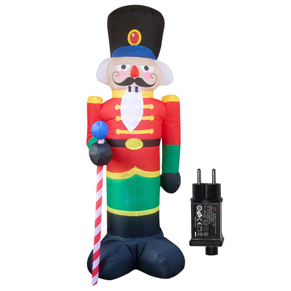 Светодиодная надувная милая игрушка, надуваемая воздухом, освещенное украшение в виде Санта-Клауса, светящаяся гигантская модель, украшение для рождественской садовой вечеринки