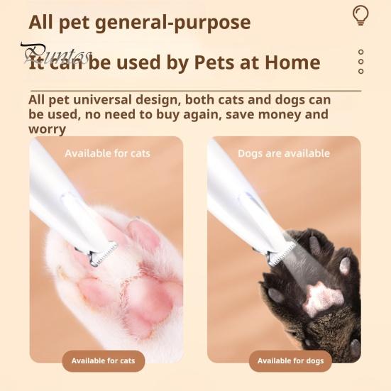 Триммер для домашних животных со светодиодной подсветкой, аккумуляторная машинка для стрижки домашних животных, тихий триммер для кошачьих лап, бритва для домашних животных для глаз, ушей, лица, крестца