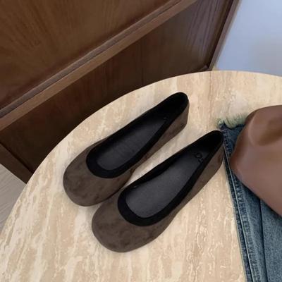 2025 Горячая Распродажа Женская Обувь Неглубокие Женские Балетки Круглый Носок Повседневные Балетки Новая Цветовая Гамма Плоские Низкий Каблук Zapatos