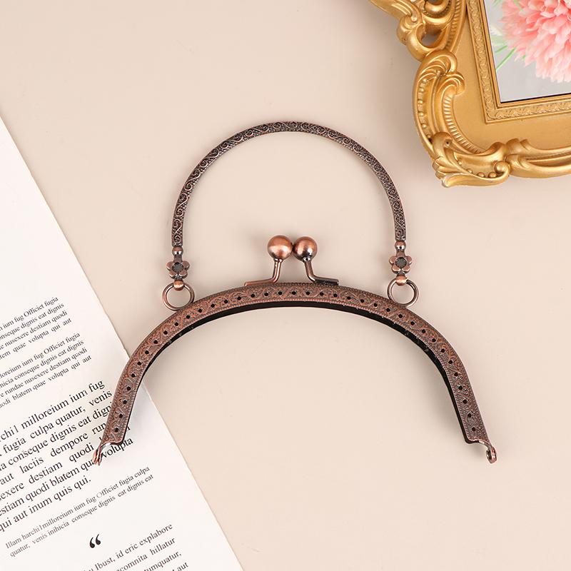 1 шт., 16,5 см, винтажная металлическая застежка с тиснением, арочный замок для сумок, застежка с ручками, аксессуары для поддержки запястья сумки