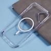 For iPhone 16 Clear Case Compatible with MagSafe Four Corners Anti-Drop PC+TPU Phone Cover - Purple