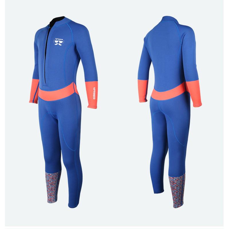 SABOLAY Kids 2mm Neoprene Full Wetsuit Diving Swimming Surfing Warmth Protection Unisex Child Size 90-120cm