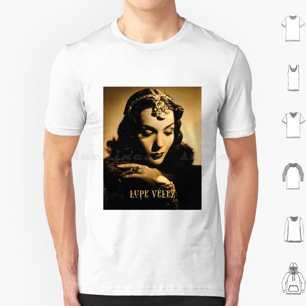 Футболка Lupe Vélez Большой Размер 100% Хлопок Lupe Vélez Мексиканская Актриса Танцовщица Певица Золотой Век Голливудского Кино Кинозвезда Фильм