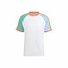 Мужская спортивная футболка в полоску Colorblock с круглым вырезом и коротким рукавом Белая