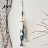Handmade Hanging Wall Art 1/2Pcs Bohemian Wooden Starfish Decoration, Fish Ornament, Entryway Decorations Coastal Nautical Pendant for Home