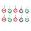 10pcs Pet Footprint Identity Neck Hanging Tag Metal Compact Cute Label for Cats DogsFoot Print Type