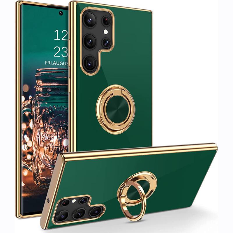 Магнитный чехол с покрытием для Samsung Galaxy S23 S22 S21 S20 Ultra Plus FE A53 A52S 5G Note 20 10 9 S10 S 22 21 23, крышка-держатель с кольцом