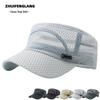 Мужская стираная потертая хлопковая военная кепка с плоским верхом - Весна/Осень Открытый Европейский и Американский Солнцезащитный Козырек
