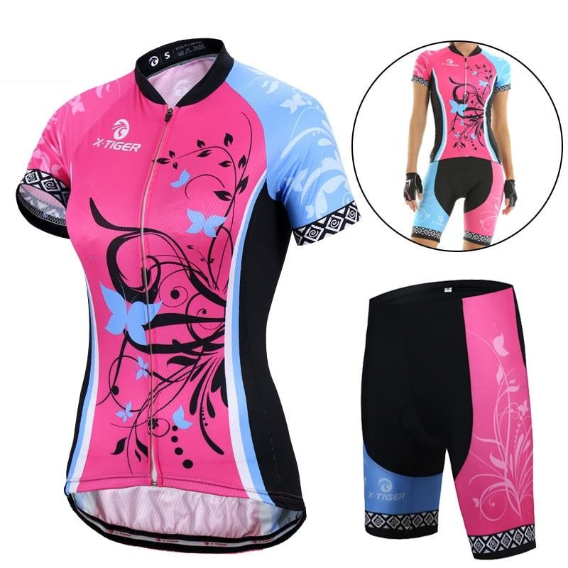 Womens Cycling Jersey Quick Dry Breathable Mountain Road Bike Apparel Sportswear