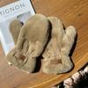 Velvet Plush Gloves Fluffy Mitten Cute Winter Gloves  Women