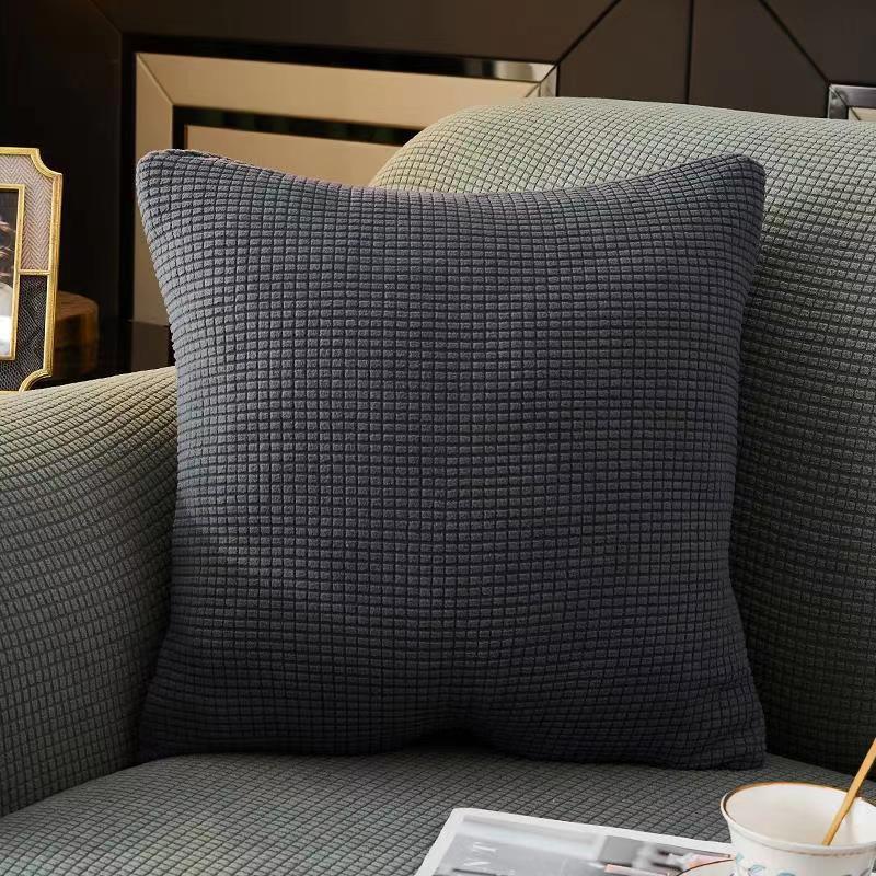 Solid Color Living Room Waffle Honeycomb Square Pillow Cushion Cover Cushion Cover Simple Sofa Pillow Cushion Cushion Cover