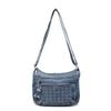 Womens Vintage Denim Shoulder Bag Casual Crossbody Soft Medium Size Travel Purse In Black Blue Navy