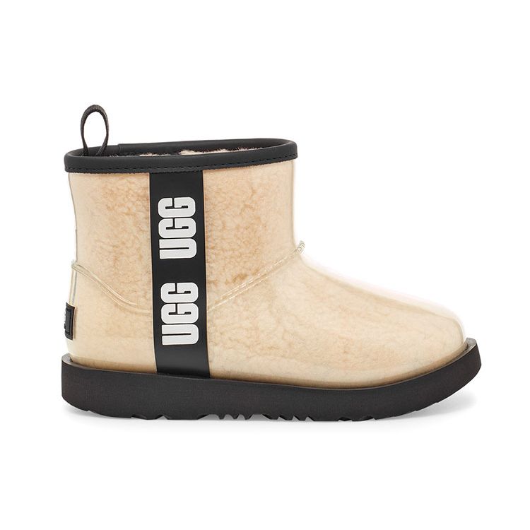UGG Classic Clear Mini II Boot Kids Natural Black Kids Sneakers Cream 1112386K-NBLC
