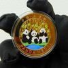 Памятная медаль «Китайская гигантская панда», Цветные монеты, Металлические изделия, Подарок от Сычуаньской базы панд, Подарок для друзей, Рождественский подарок, Наполнители для чулка