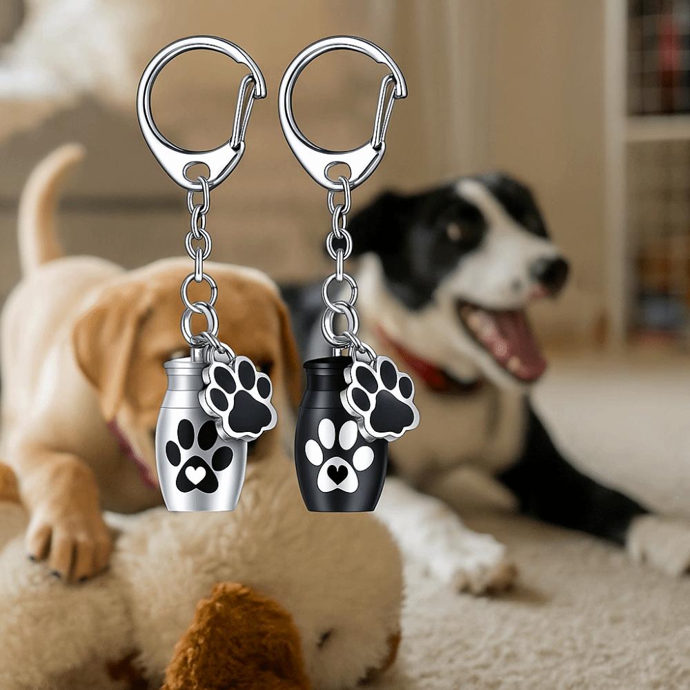 Hanging Pet Urns Keychain Aluminum Zinc Zinc Alloy Pet Urn Pendant Cat Dog Ashes Pendant  Pet Hair