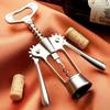 Zinc Alloy Wine Corkscrew Wing Design Stainless Steel Spiral Bottle Opener Professional High Hardness Wine Cork Remover Kitchen