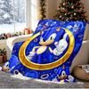 Sonic Pattern Blanket for Home Decoration, Bed, Sofa, Car Travel, Camping, Suitable for All Seasons, Birthday Christmas Gift