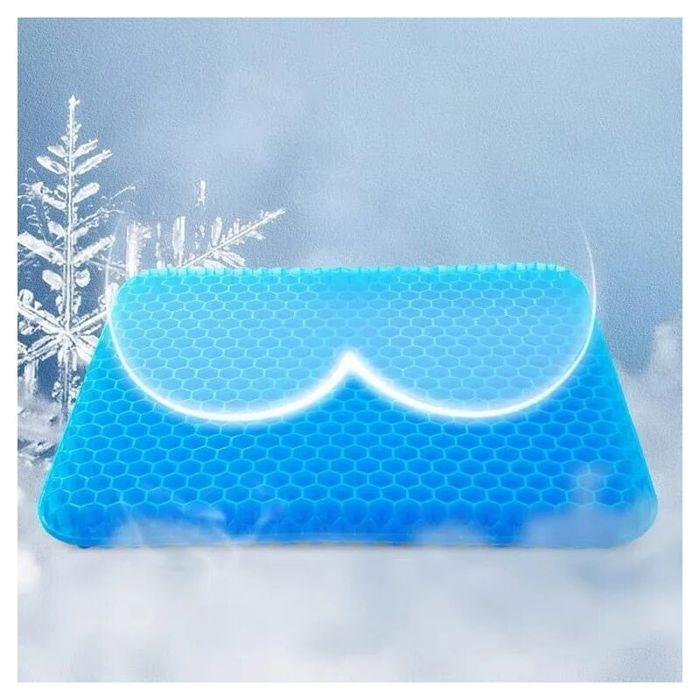 Gel Seat Cushion, Breathable Gel Cushion Anti-Decubitus Cushion with Non-Slip Cover To Relieve Back Pain, C