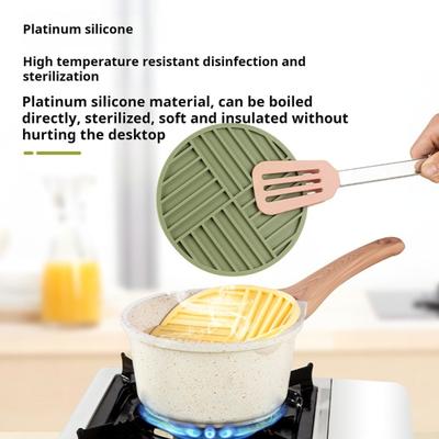 Силиконовые подставки под горячее Утолщенные прихватки для кастрюль Гибкие полосатые подставки под приборы Нескользящие