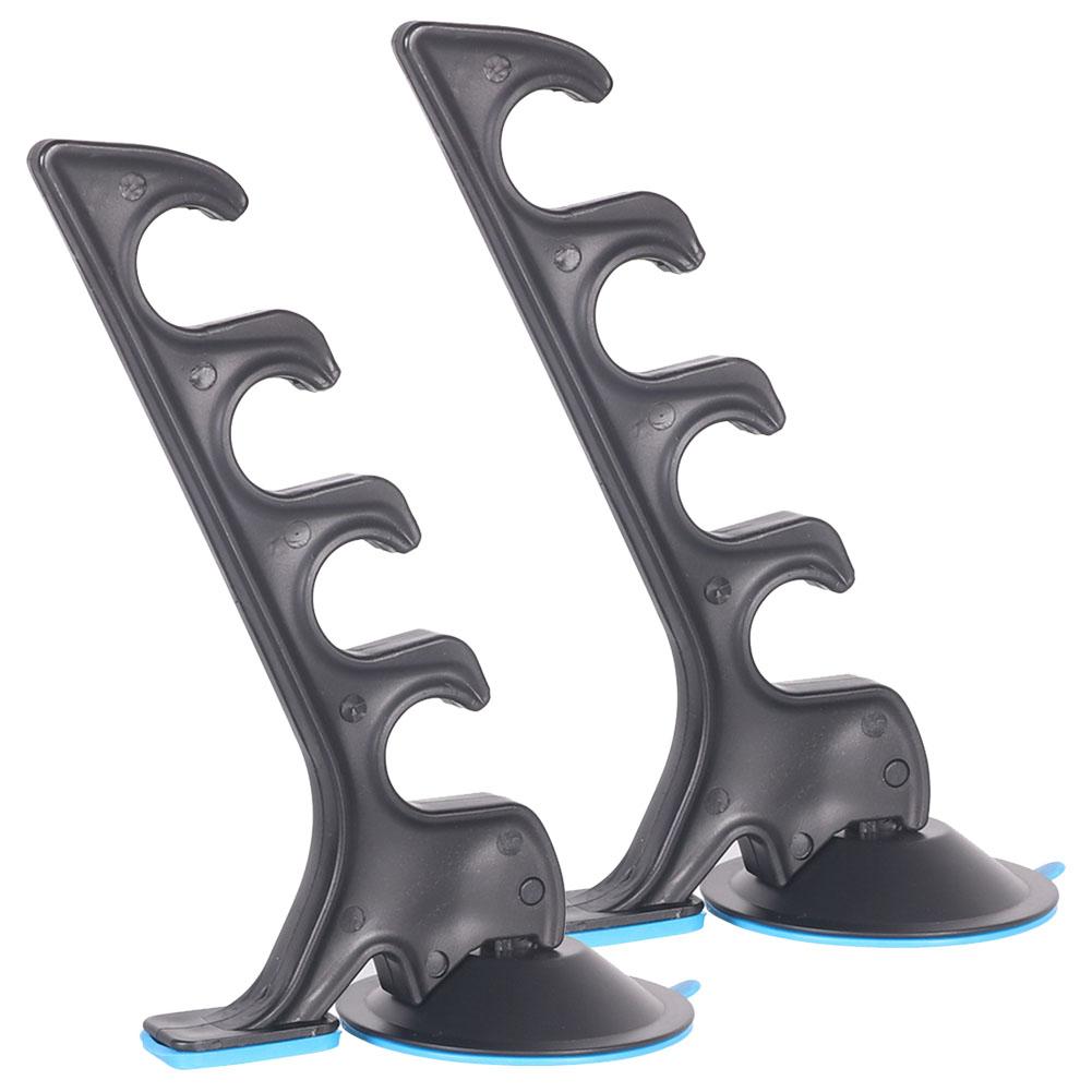 Fishing Rod Rack Horizontal Organizer Support Suction Cup Fishing Rod Rack Adjustable Fishing Pole Holder For Vehicle Truck 2PCS