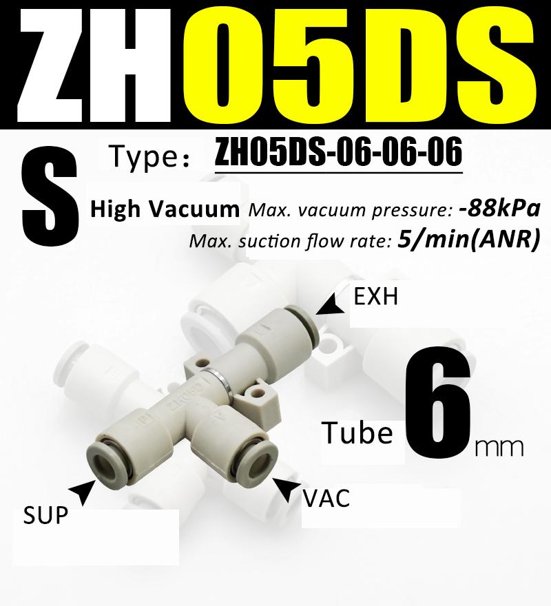 Трубчатый вакуумный генератор ZH05DS/ZH07DS/ZH10DL-06-08-10-01-02 Генератор отрицательного давления