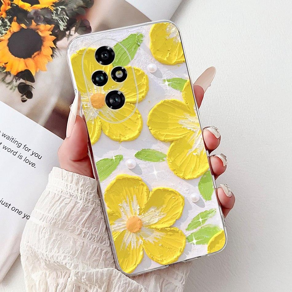 For Honor 200 Pro Honor200 Elegant Floral Butterfly Phone Case For Honor 200 200Pro Soft Silicone TPU Cases