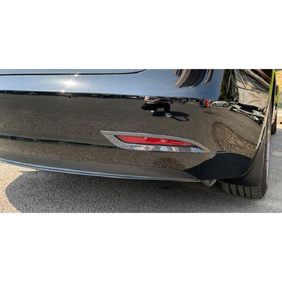 ABS Углеродное волокно Задний противотуманный фонарь Накладка-молдинг Для 2018- Tesla Model 3 2 шт.