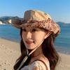 Ethnic style western cowboy hat fisherman hat men's and women's summer sun protection visor hat UV protection mountaineering hat