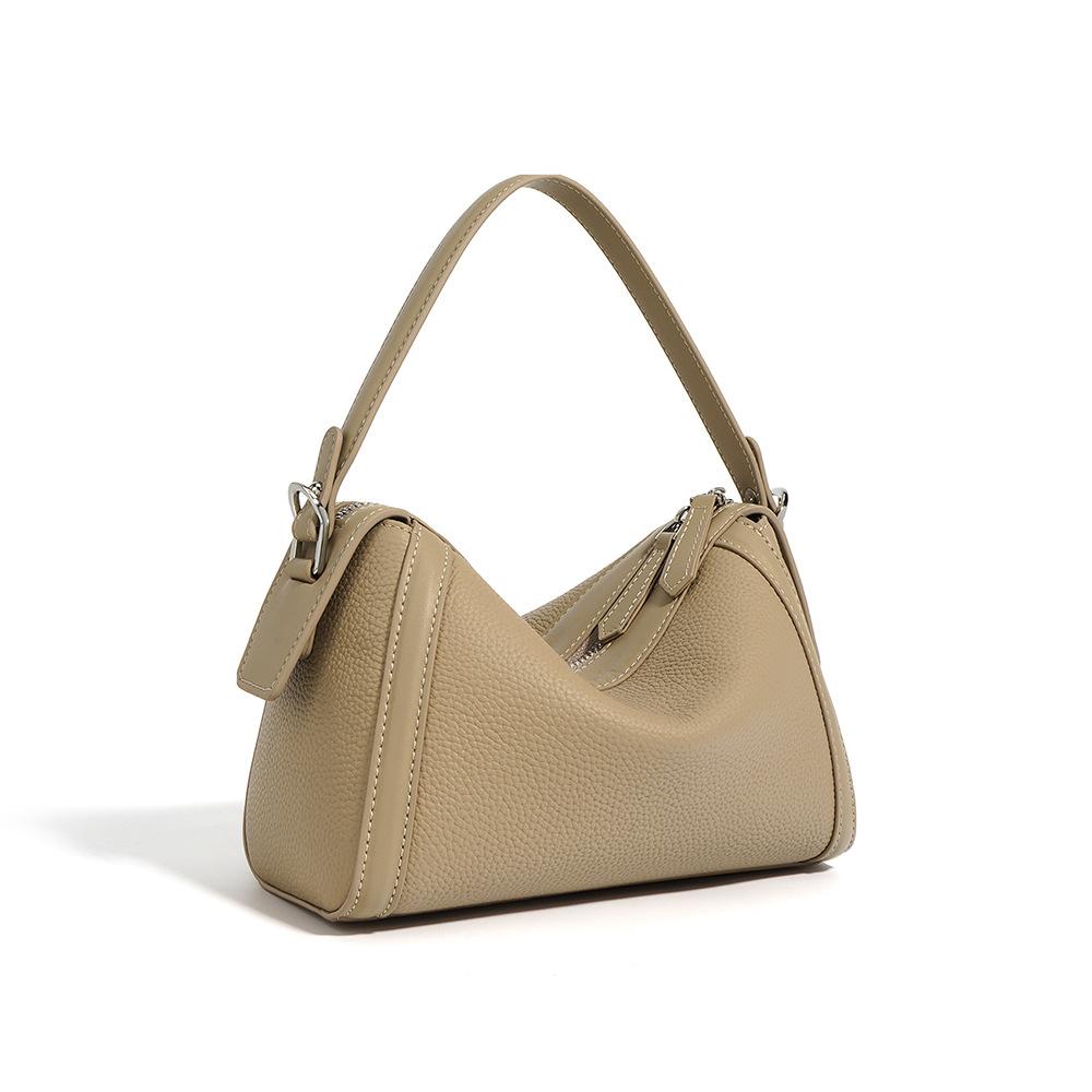 Minimally Textured Cowhide Shoulder Bag Versatile Crossbody Commuting Women's Niche Design High-end Leather Handbag