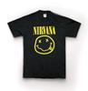 Винтажная футболка Nirvana 100% хлопок Мужская футболка Топ Лицо-смайлик Размер Маленький Alstyle