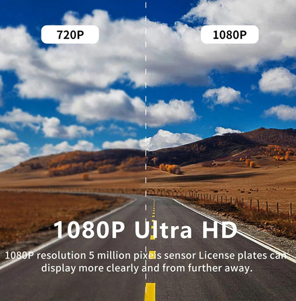 1080P Автомобильный видеорегистратор WIFI Видеорегистратор для автомобилей Двойная камера для автомобильного регистратора Видеокамера заднего вида Автоматическое ночное видение Черный ящик Автомобильные аксессуары
