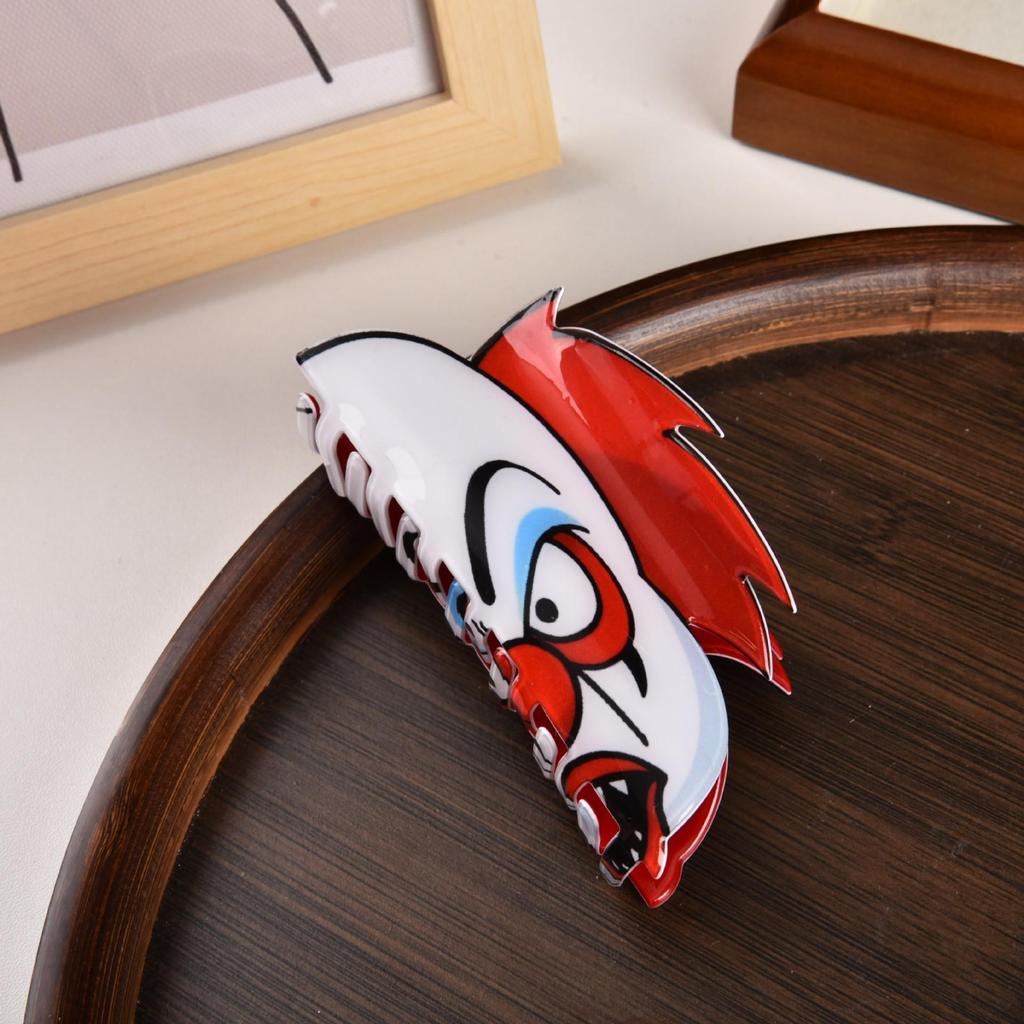 Заколка-краб для волос Meiya 2025 с клоунским лицом - Заколка-акула для прически, головной убор