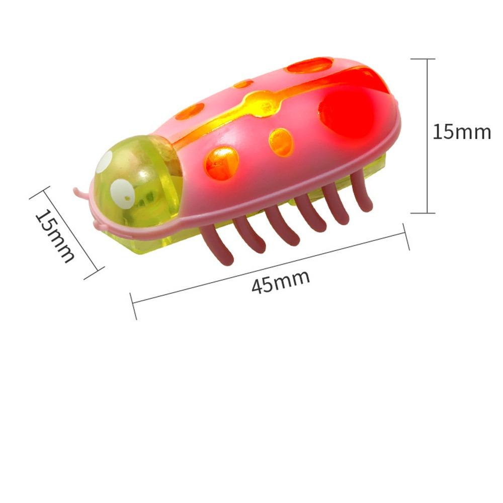 Игрушки для домашних животных, интерактивная мини-электрическая светящаяся игрушка-жук, игрушка для кошек, побег из препятствий, автоматическая флип-игрушка, вибрационный жук на батарейках