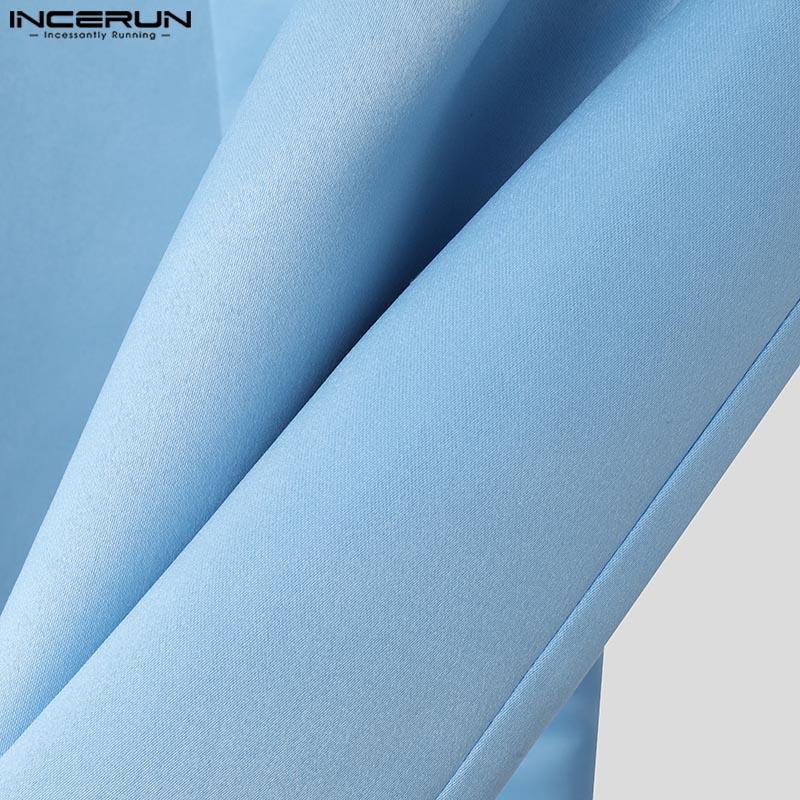 INCERUN Мужские повседневные брюки с широкими штанинами и бантом на молнии до талии