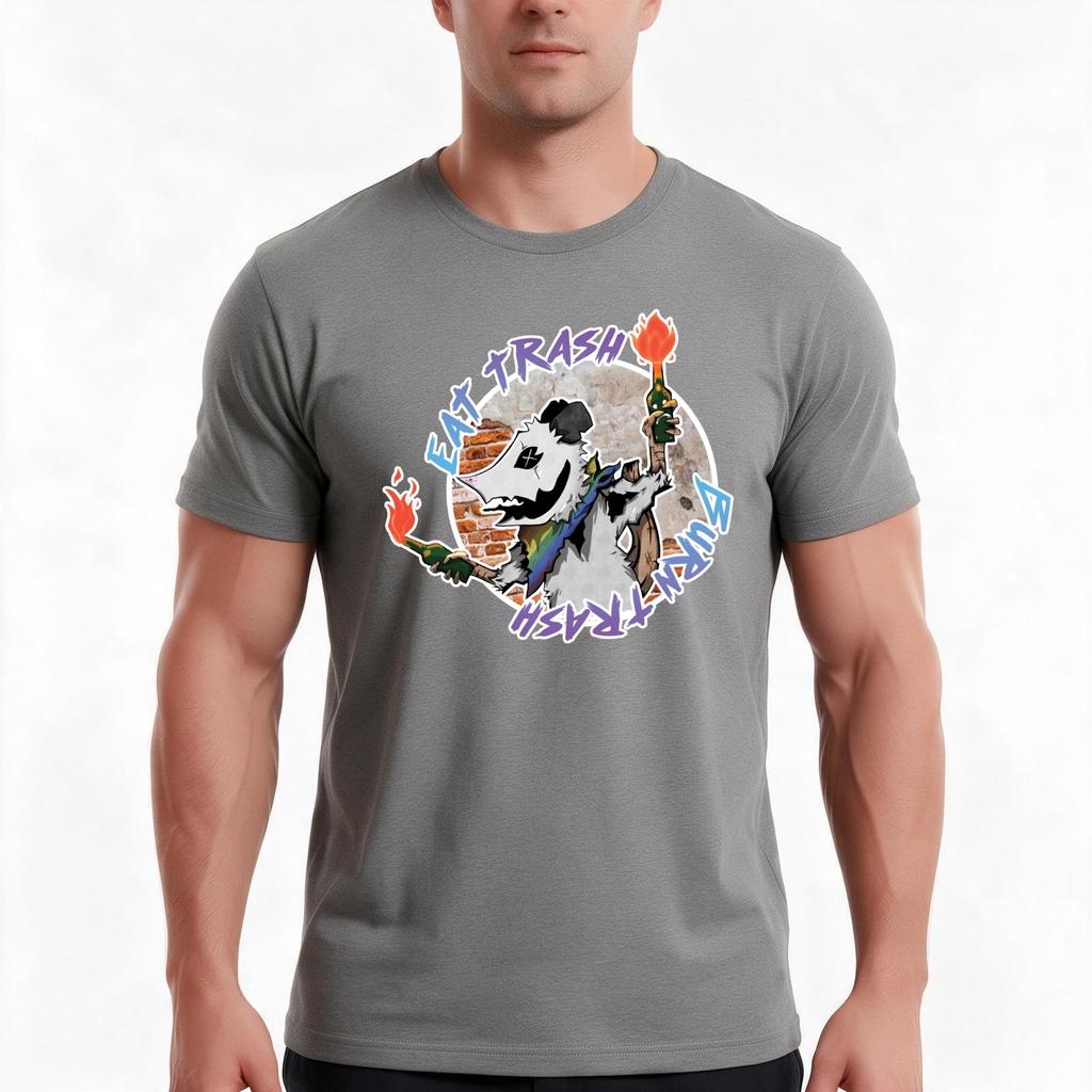 Eat Trash Burn Trash Tshirt Summer Casual Cotton Tee Oversized Streetwear Tops Vintage Graphic Print Unisex Unisex Unisex