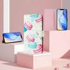Роскошный кожаный чехол-книжка с рисунком макаруны для Sony Xperia 5 IV / 10 IV, Xperia 1 V / 5 V / 10 V, Xperia 1 VI, 5 VI, 10 VI.