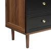 Chest of Drawers Storage Cabinet with Adjustable Shelves, Modern Retro Storage Cabinet made of Curved Glass, Adjustable Shelves, Luxurious Sideboard