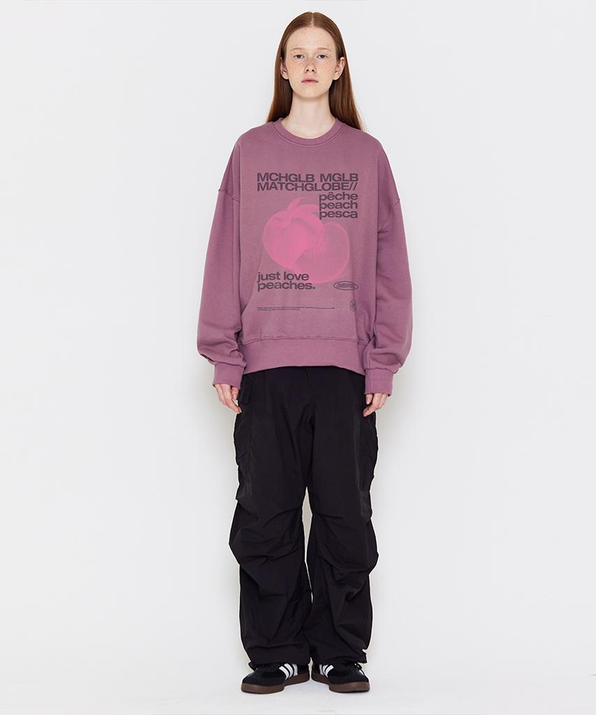 MATCHGLOBE Another Peach Sweatshirt (Deep Pink)