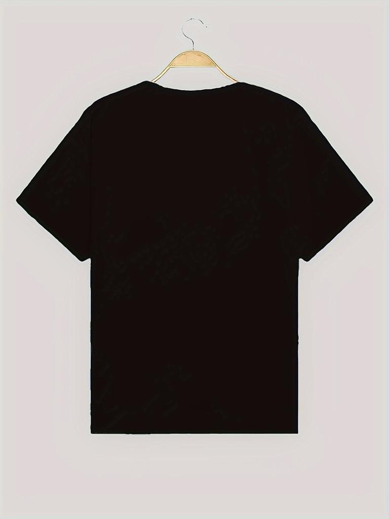 London Print Short Sleeve T-shirt, Casual Crew Neck Top for Spring & Summer, Women's Clothing